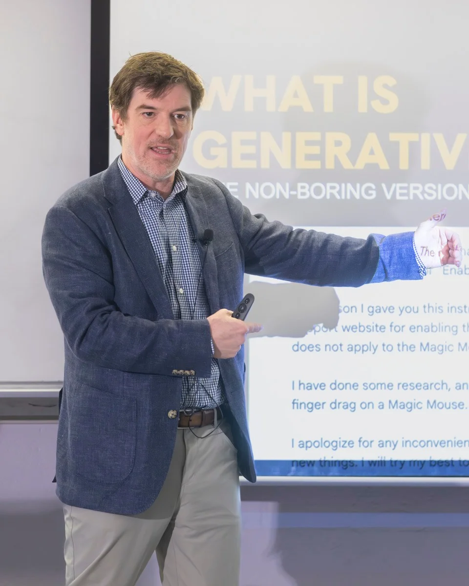 Conor Grennan presenting